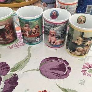 Danbury Mint  Gorgeous Golden Porcelain mugs